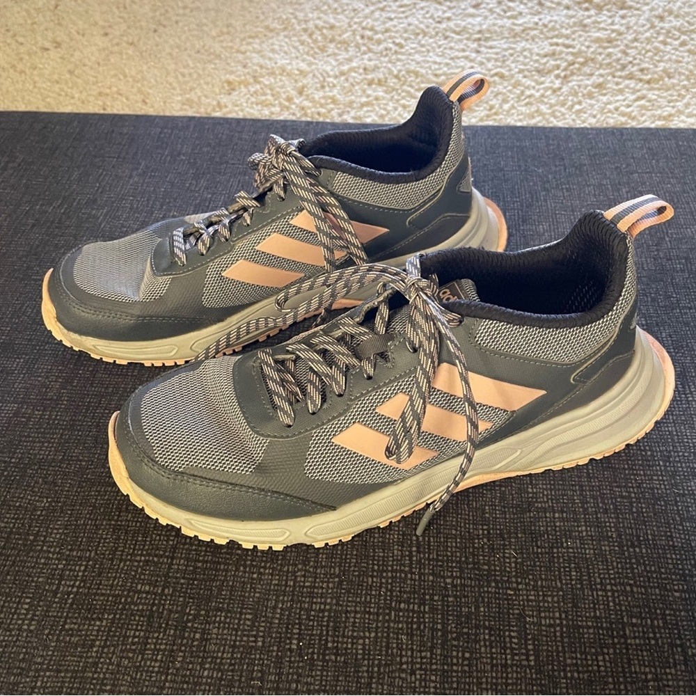 Adidas Men's Athletic Shoes in Gray and Peach